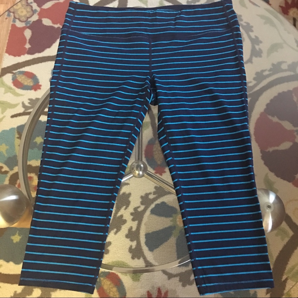 Athleta Chaturanga Stripe Crops